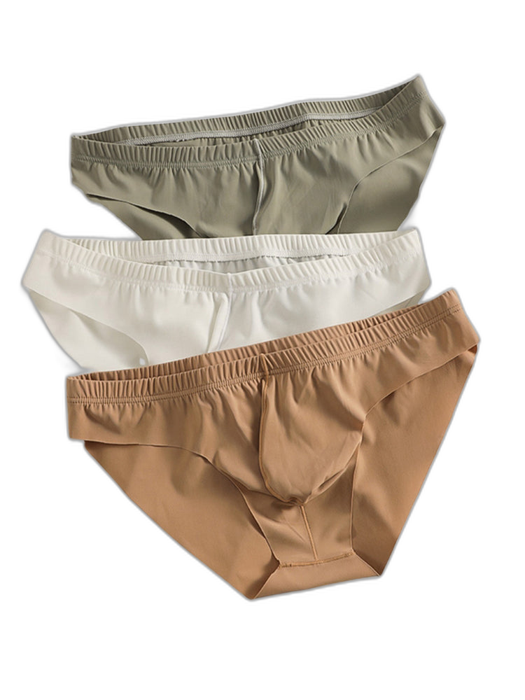 4 Pack Men's Ice Silk Lightweight Breathable Minimalist Briefs