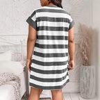 Casual Fashionable And Minimalist Short-sleeve Dress