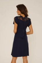 De Lafense short-sleeved viscose nightgown
