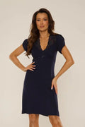 De Lafense short-sleeved viscose nightgown