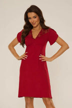 De Lafense short-sleeved viscose nightgown