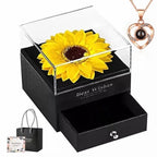 Amazon Sunflower Simulation Flower Flower Ornaments Necklace Mother's Day Valentine's Day Christmas Gift