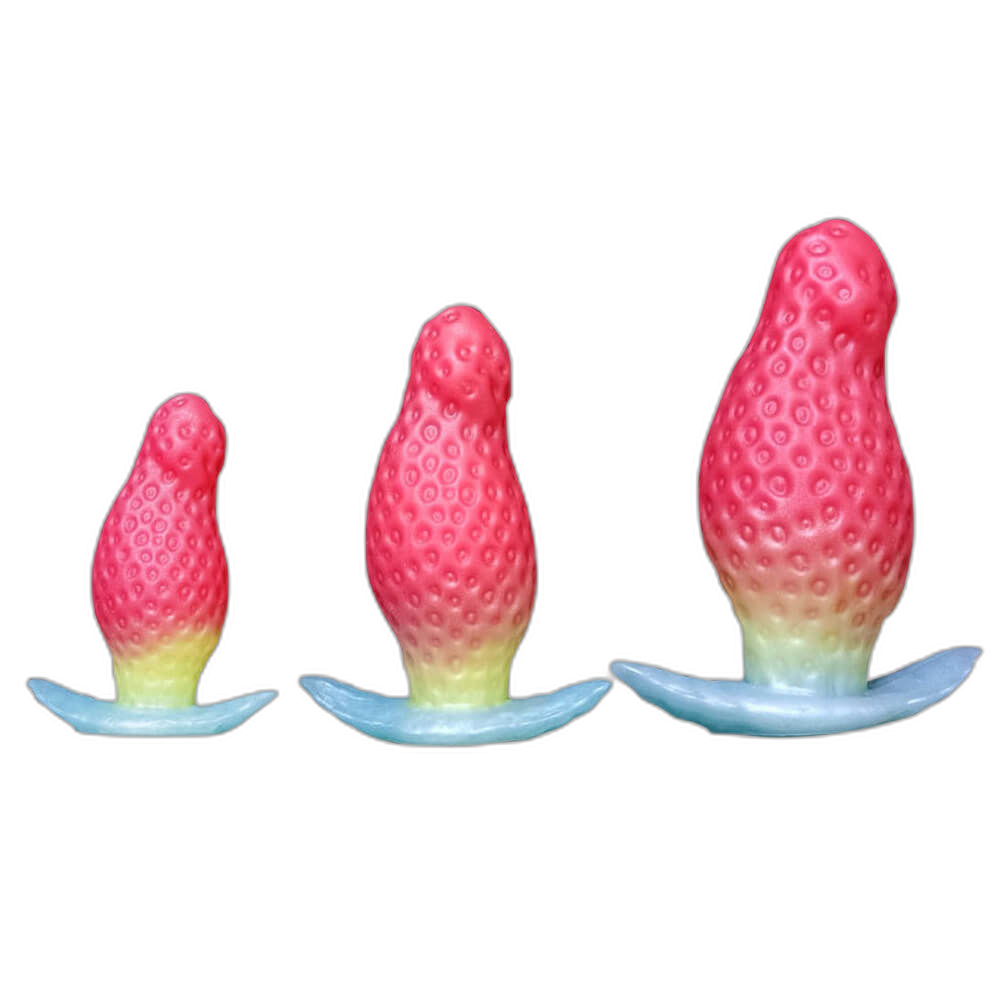 Strawberry - Pink Anal Plug - Cute Silicone Butt Plug