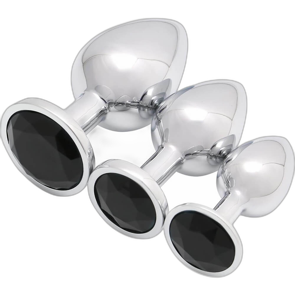 Jeweled Metal Butt Plug Set