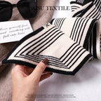 Neck Protection Houndstooth Narrow Scarf Small Long Knitted Small Scarf