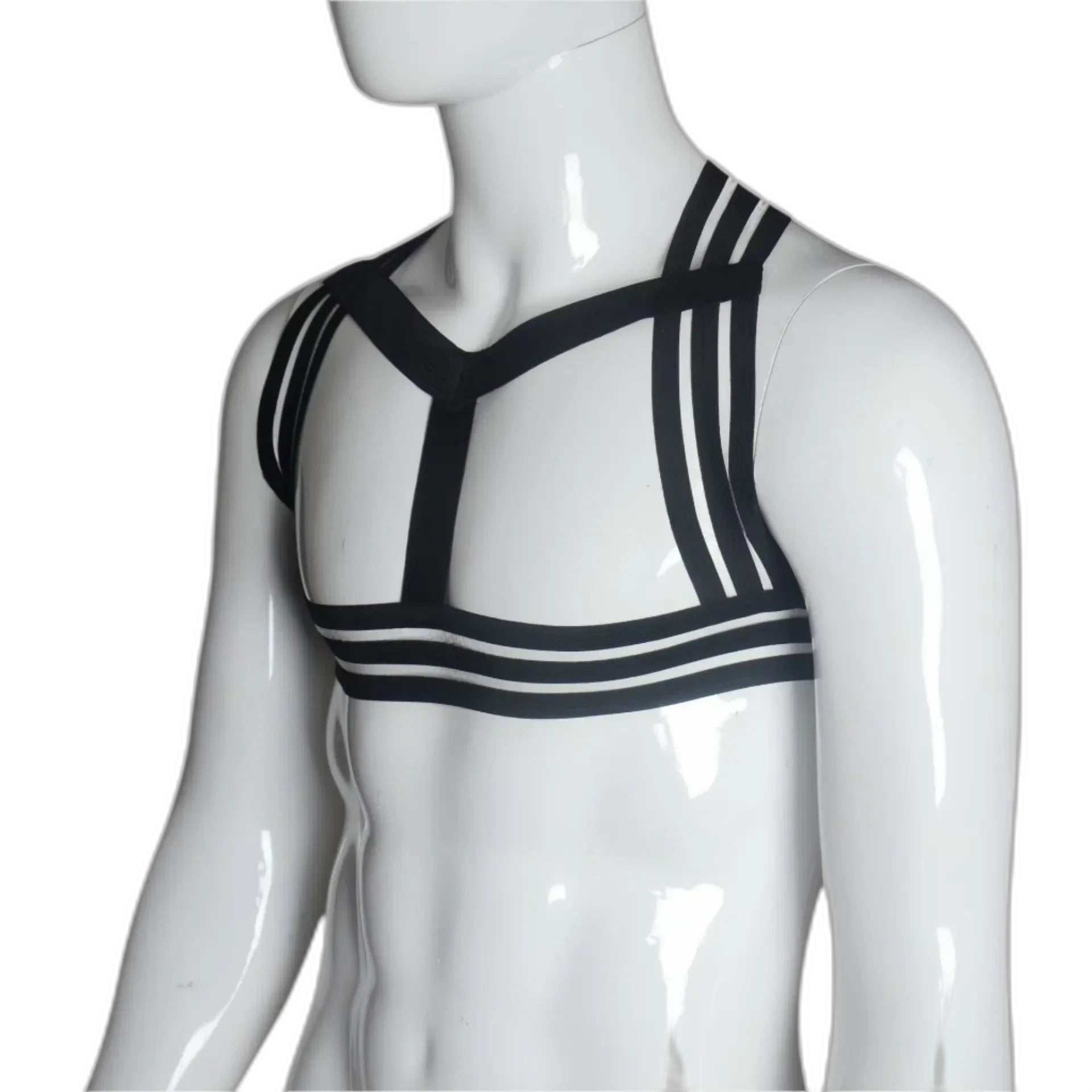 Elastic Hollow Striped Harness