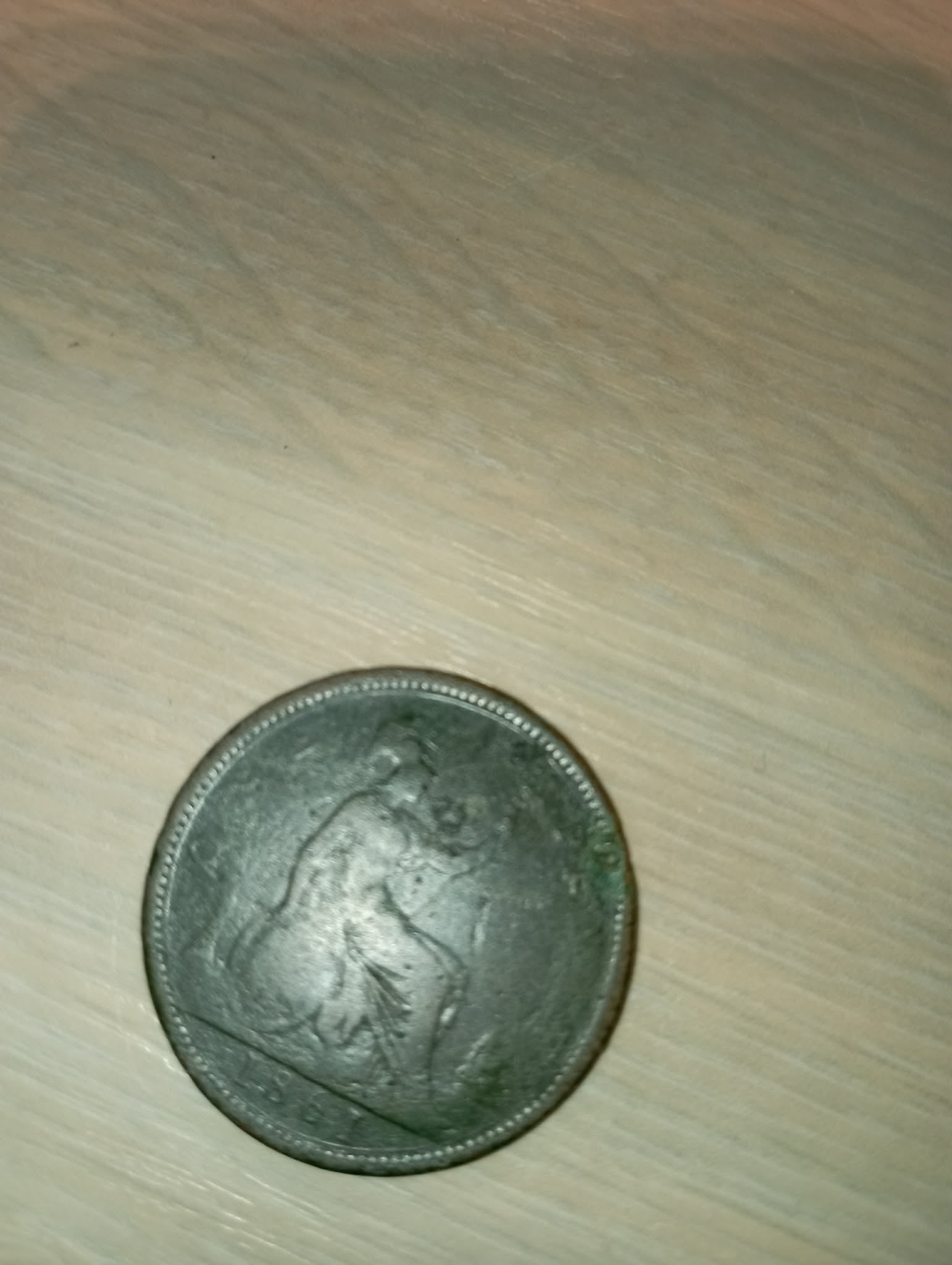 1861 Queen Victoria "Bun Head"ONE PENNY