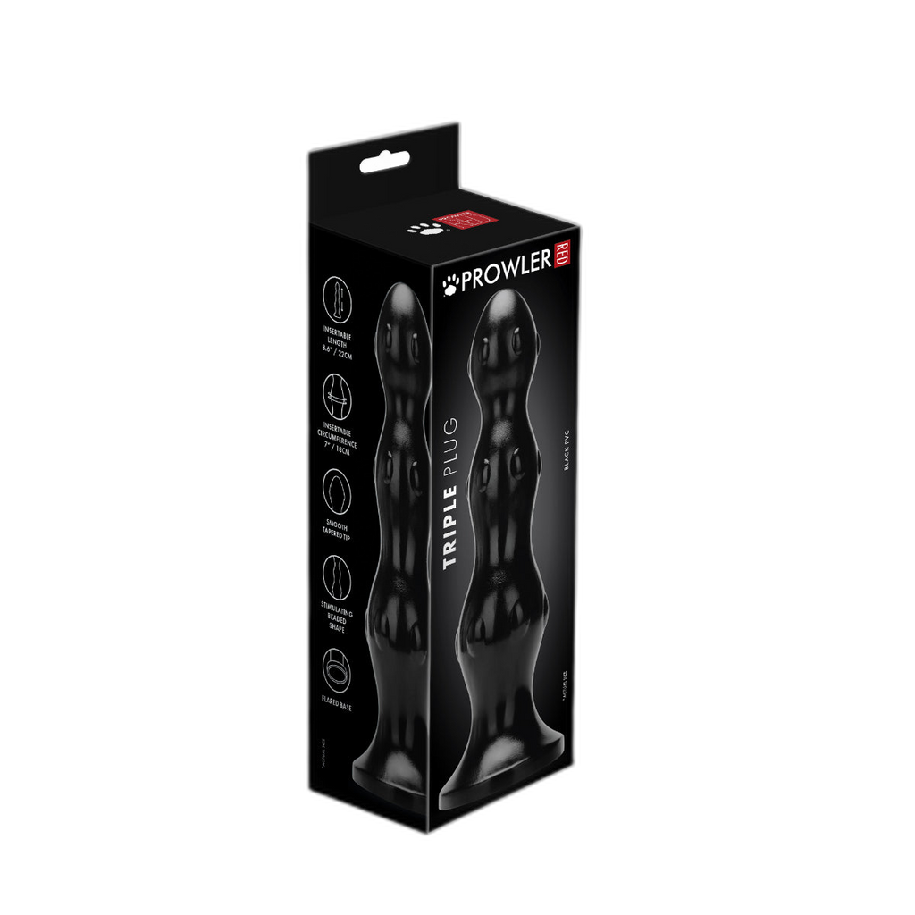 Prowler RED Triple Butt Plug Black