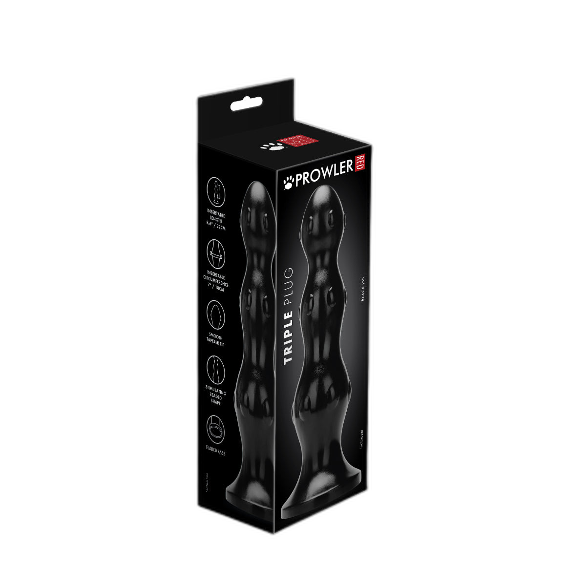 Prowler RED Triple Butt Plug Black