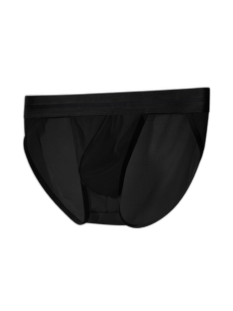 2 Pack Men's Ultra-Soft Ice Silk Quick-Dry Smooth Cooling Briefs