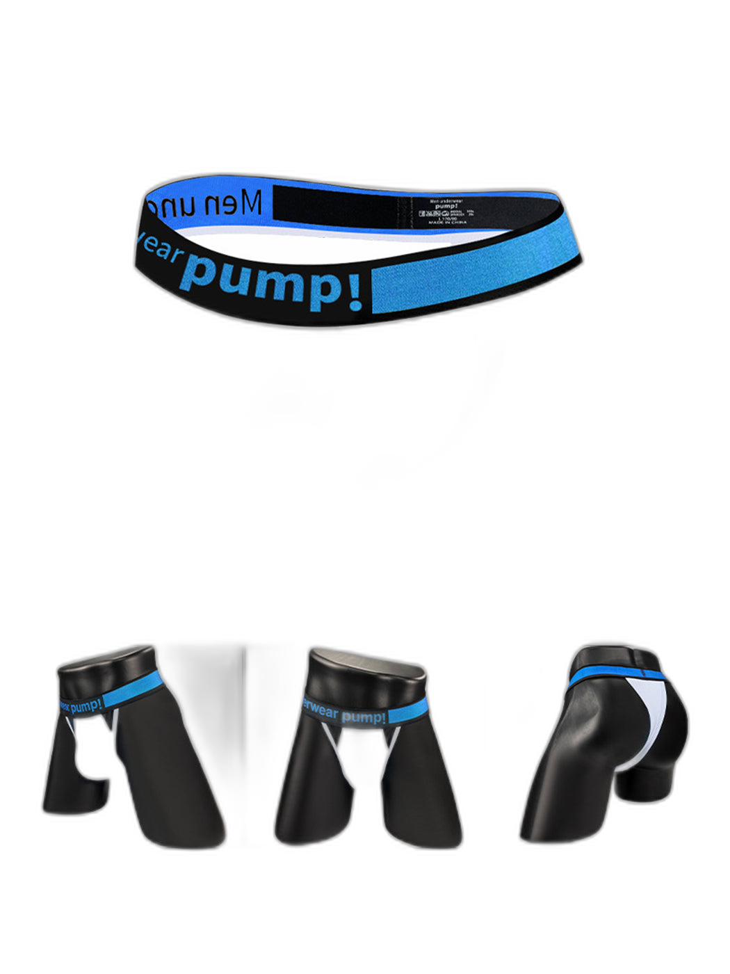 Men's Sexy Butt-Lifting Sporty U-Pouch Large Thong & Strings