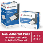 Dealmed Sterile Non-Adherent 3x4 Gauze Pads – 1200 Count Case, 100 Per Box, Non-Stick Wound Dressing