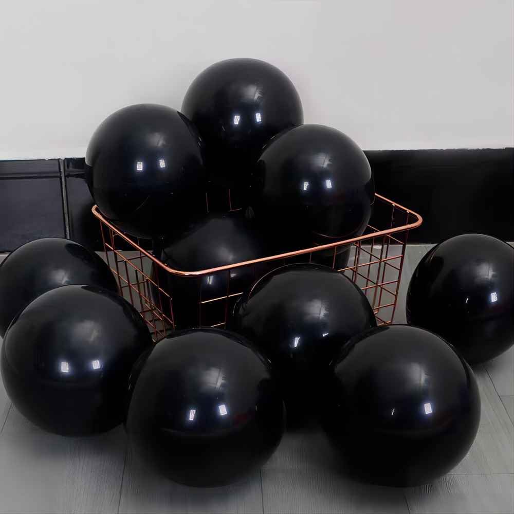 DECGOL Latex Balloons 100-Pack Black – 5, 10, 12 & 18 Inch Balloon Garland Kit
