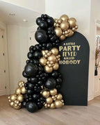 DECGOL Latex Balloons 100-Pack Black – 5, 10, 12 & 18 Inch Balloon Garland Kit