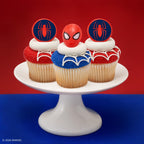 DecoPac Spider-Man Spider Ring Cupcake Toppers – 24 Pack (Food Safe, Officially Licensed)