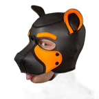 Mr S Leather NEOPRENE FRISKY Puppy Hood | Orange