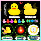 Deekin 96 Pcs LED Light-Up Rubber Ducks – 2-Inch Glow in the Dark Party Favors & Decor