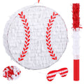 Deekin Small Baseball Pinata with Stick, Blindfold & Confetti – Party Decoration