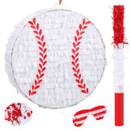 Deekin Small Baseball Pinata with Stick, Blindfold & Confetti – Party Decoration