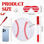 Deekin Small Baseball Pinata with Stick, Blindfold & Confetti – Party Decoration