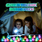 Deekin 48 Pcs LED Light Up Rubber Ducks – 2in Glow Party Favors & Decor (Clear)