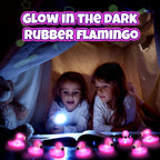 Deekin 48 Pcs LED Light-Up Flamingo Rubber Ducks - 2.76'' Glow Party Favors