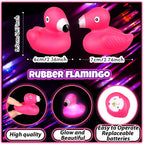 Deekin 48 Pcs LED Light-Up Flamingo Rubber Ducks - 2.76'' Glow Party Favors