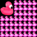 Deekin 48 Pcs LED Light-Up Flamingo Rubber Ducks - 2.76'' Glow Party Favors