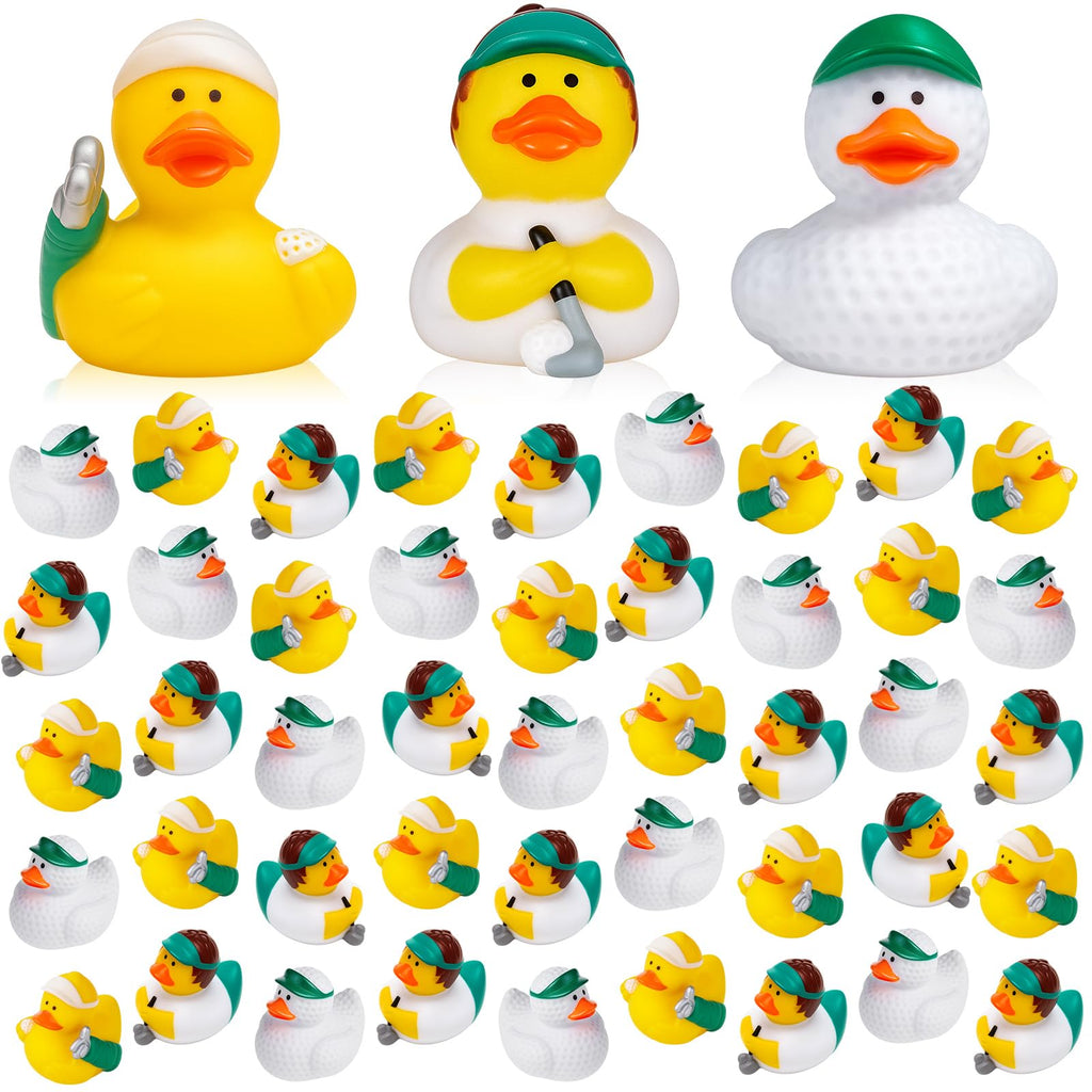 Deekin Golf Theme Rubber Ducks – 24-Pack, 2-Inch Party Favors