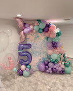 DEETUULET Mermaid Balloons Kit – 50pcs, 12in, Purple Pink Teal + Metallic Purple/Green