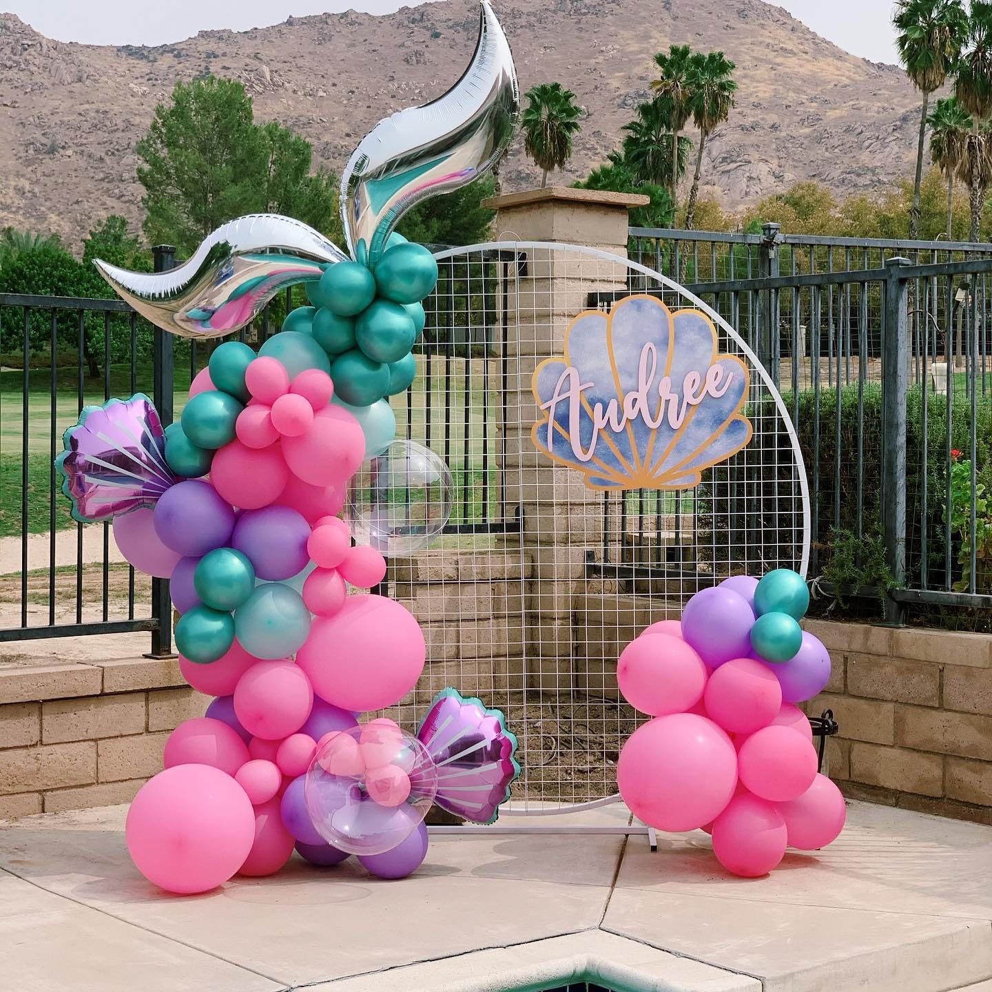 DEETUULET Mermaid Balloons Kit – 50pcs, 12in, Purple Pink Teal + Metallic Purple/Green