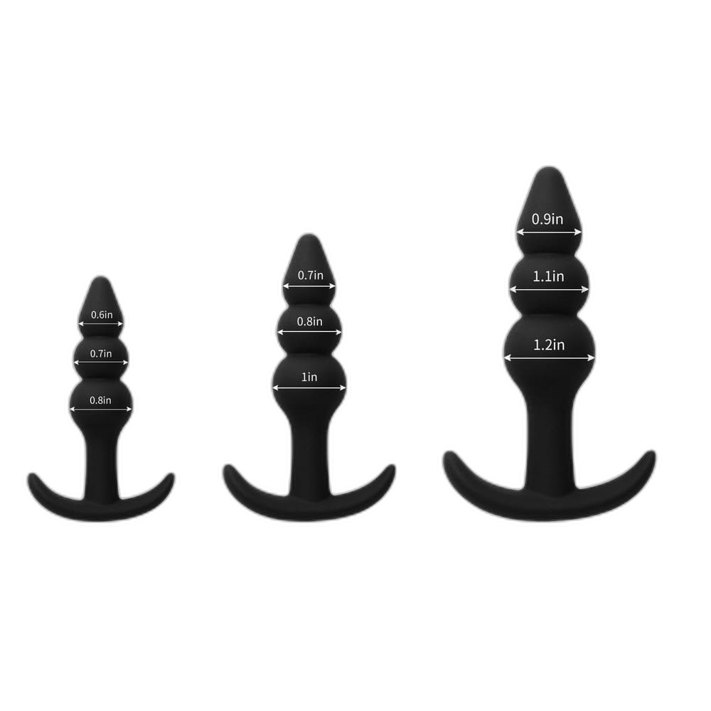 Bead - Silicone Anal Training Set - Bead-Style Butt Plug