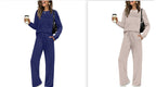Women's Casual Elastic Waist Trousers Wide-leg Pants