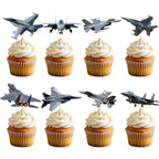 Deorfuy Airplane Cupcake Toppers – 40 Pcs Birthday Party Decorations
