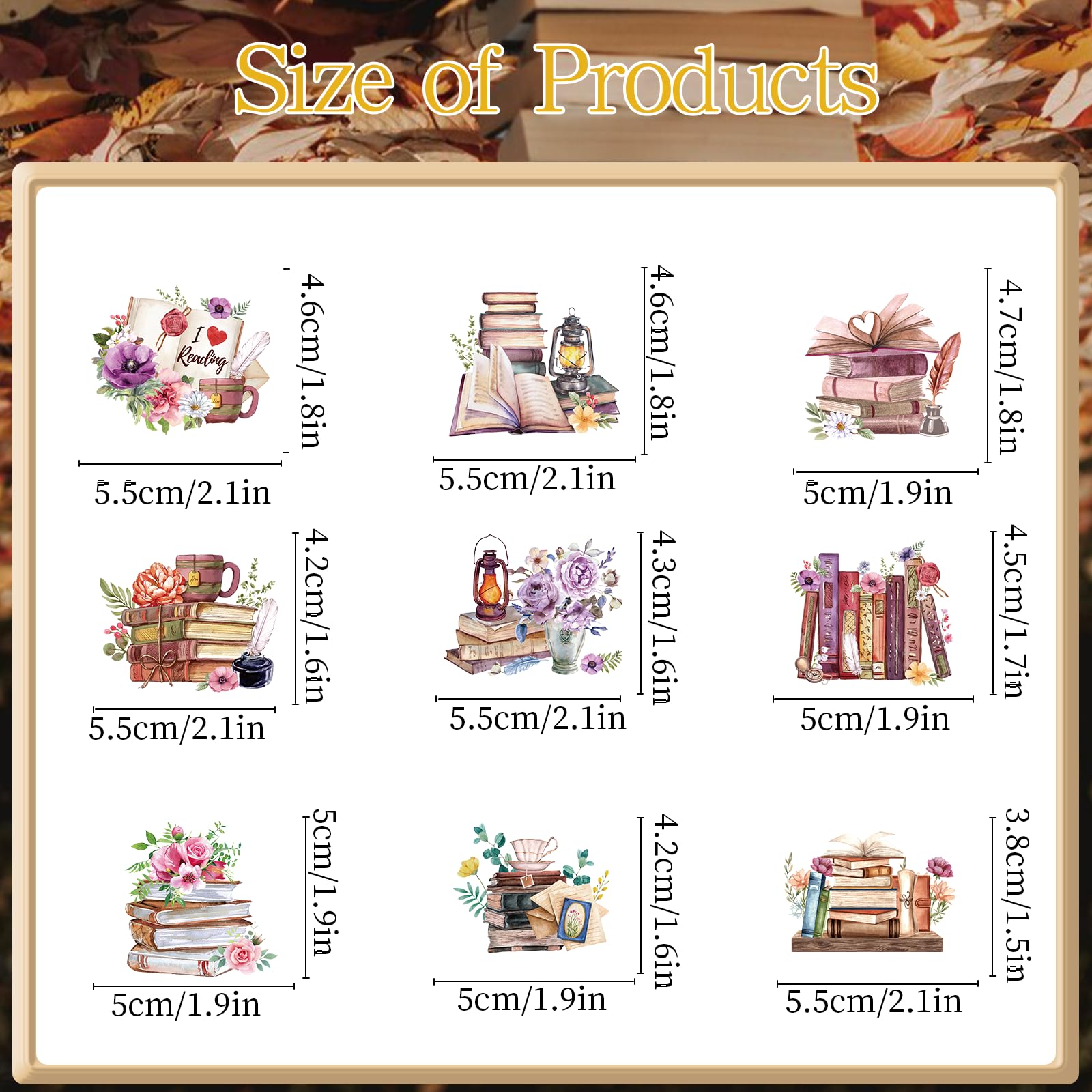 Deorfuy Book Themed Cupcake Toppers - 36pcs I Love Reading Party Decor