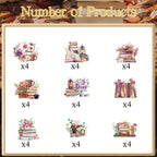 Deorfuy Book Themed Cupcake Toppers - 36pcs I Love Reading Party Decor