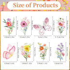 Deorfuy Wildflower Cupcake Toppers – 40Pcs Butterfly & Flower Party Decorations