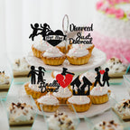 Deorfuy Divorce Party Decorations for Women – 36Pcs Cupcake Toppers for Freedom & Fresh Starts
