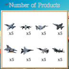 Deorfuy Airplane Cupcake Toppers – 40 Pcs Birthday Party Decorations