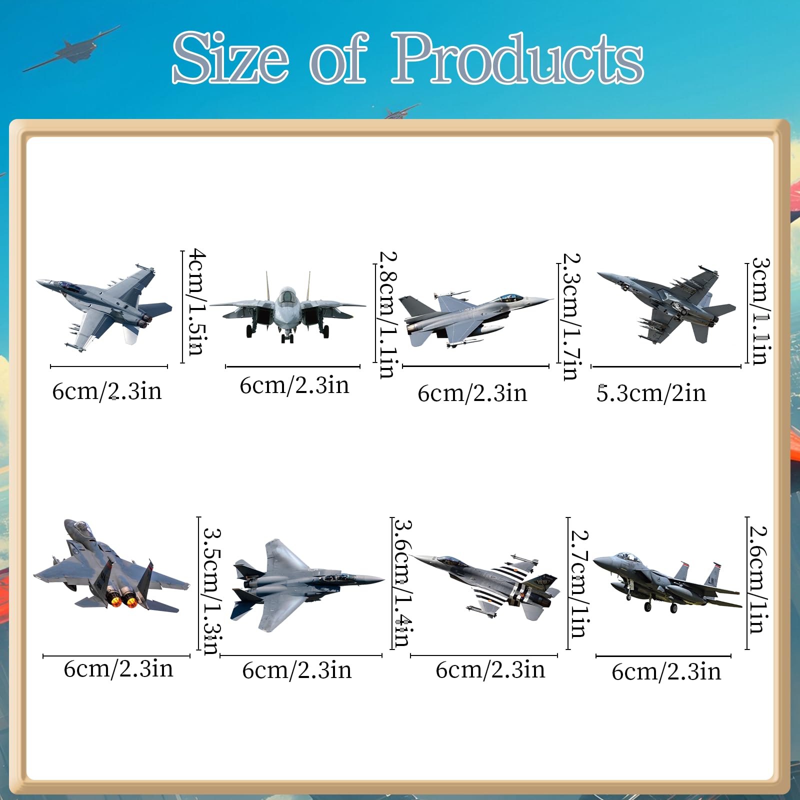 Deorfuy Airplane Cupcake Toppers – 40 Pcs Birthday Party Decorations