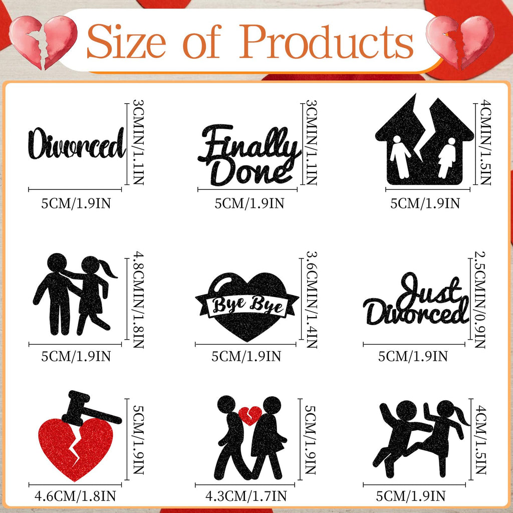 Deorfuy Divorce Party Decorations for Women – 36Pcs Cupcake Toppers for Freedom & Fresh Starts
