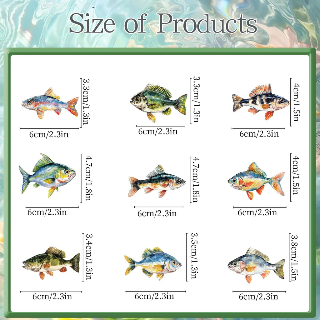 Deorfuy 36Pcs Fishing Cupcake Toppers – Fish Theme Birthday Party Decorations