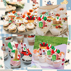 Deorfuy Italian Birthday Party Decorations – 36 Pcs Cupcake Toppers (Buon Compleanno)