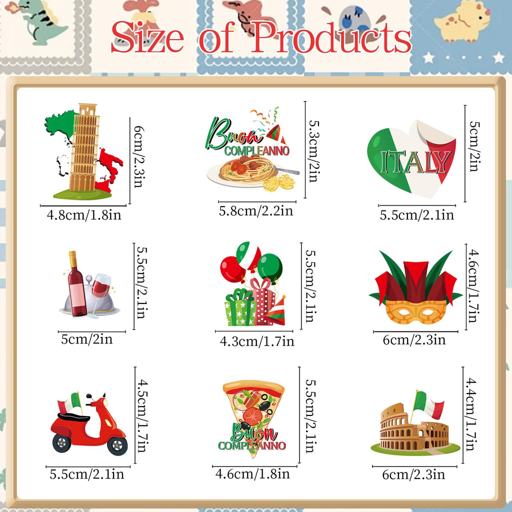 Deorfuy Italian Birthday Party Decorations – 36 Pcs Cupcake Toppers (Buon Compleanno)