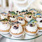 Deorfuy 36Pcs Fishing Cupcake Toppers – Fish Theme Birthday Party Decorations