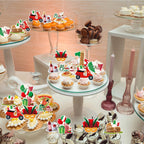 Deorfuy Italian Birthday Party Decorations – 36 Pcs Cupcake Toppers (Buon Compleanno)