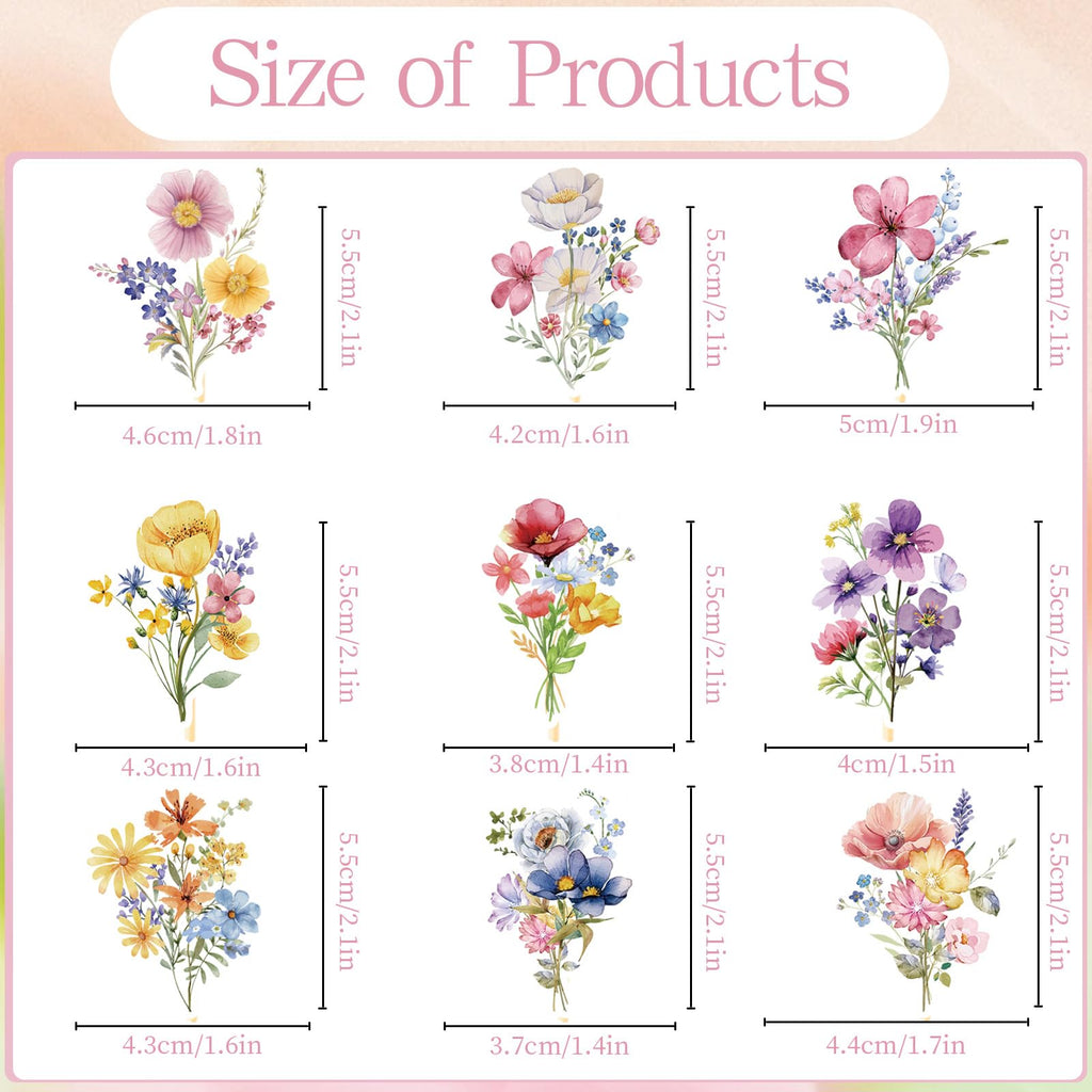 Deorfuy Wildflower Cupcake Toppers – 36-Piece Party Decorations for Baby Shower & Birthday
