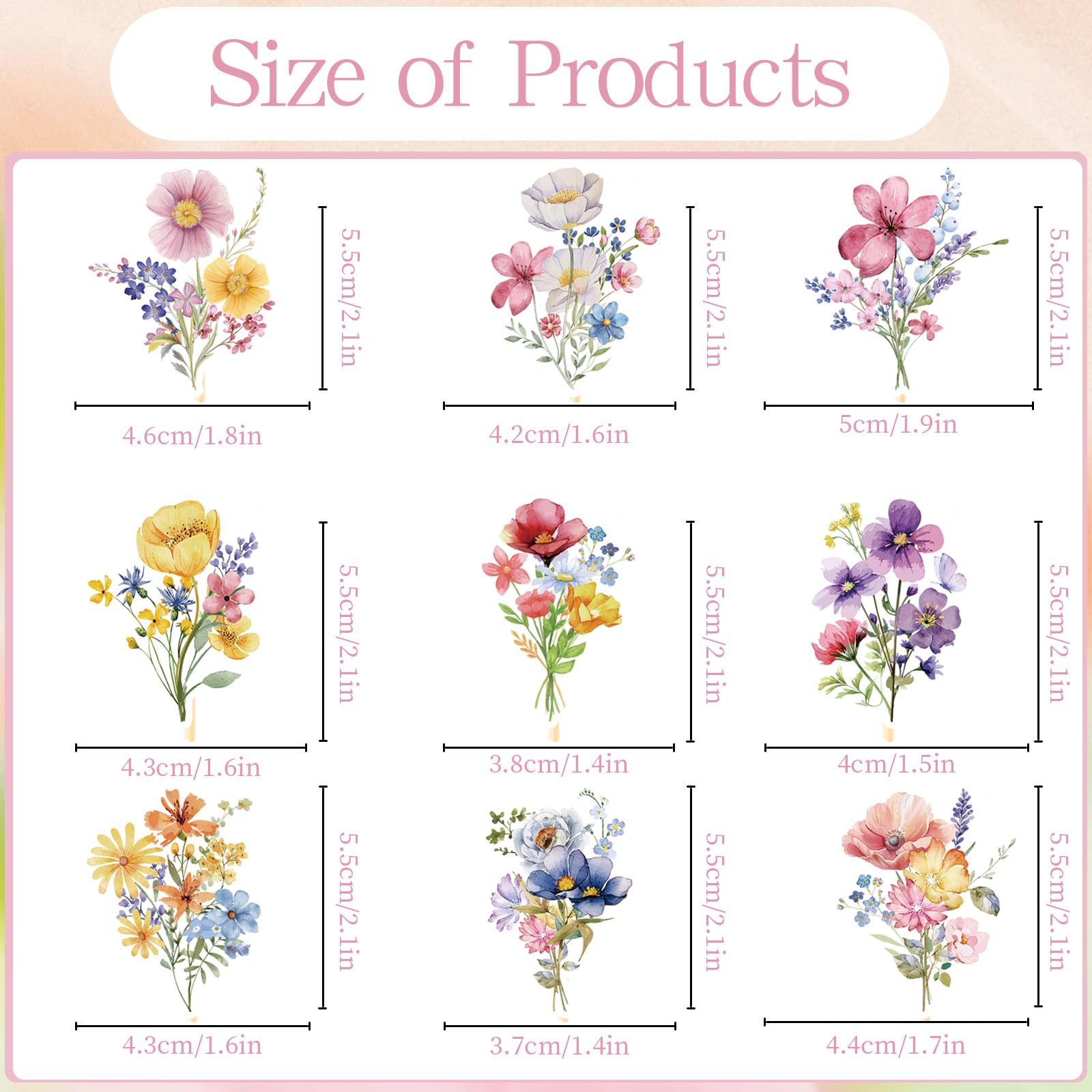 Deorfuy Wildflower Cupcake Toppers – 36-Piece Party Decorations for Baby Shower & Birthday