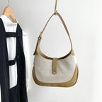 Women's High-grade Canvas Splicing Handbag