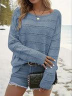 Fashionable Women's Retro Hollow-out Loose Sweater
